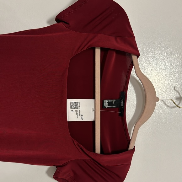 NWT forever 21 square neck snack bodysuit s small snap square neck scoop - Picture 3 of 4